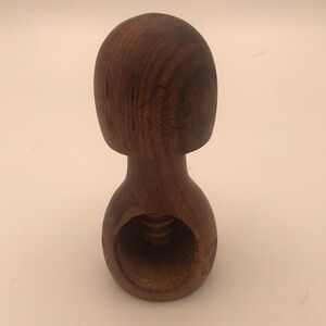 VTG Hand Carved Mushroom‎ Shape Nut Cracker from Italy